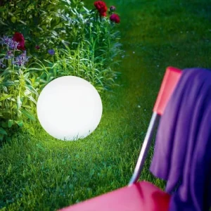 exclusivement disponibles Lumisky 2 Boules Lumineuses Solaires Polyéthylène Blanc ∅30cm 18