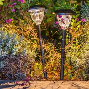 LUMI JARDIN 2 Torches Solaires à Planter Plastique Noir H74CM soldes magasin 11