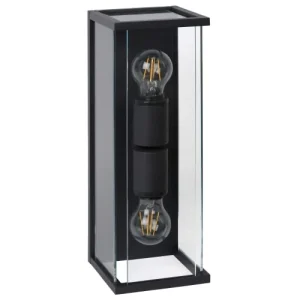 offre spéciale Lucide Applique D’extérieur 2 Lumières Métal Et Verre H40cm 12