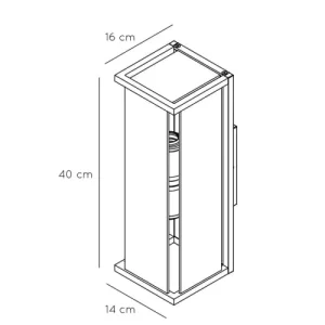 offre spéciale Lucide Applique D’extérieur 2 Lumières Métal Et Verre H40cm 14