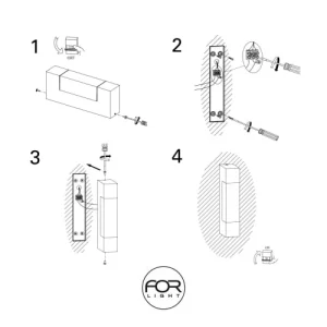 FORLIGHT Applique D’extérieur LED En Métal Argenté achat pas cher 15