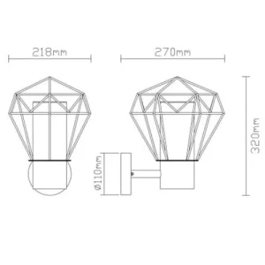 Globo Applique Extérieur En Métal Noir achat pas cher 13