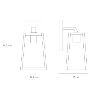 Neuve avec étiquette Lucide Applique Extérieur En Métal Noir 16