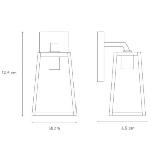 qualité supérieure Lucide Applique Extérieur En Métal Noir 14