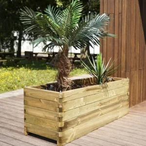 belle Jardipolys Bac à Fleurs Rectangle En Bois De Pin L150cm 14