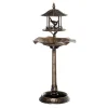 luxe soldes OUTSUNNY Bain D’oiseaux Abreuvoir Oiseaux Polypropylène Bronze Antique 17