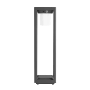 grossiste en ligne FORLIGHT Balise De Jardin LED Solaire En Métal Gris Anthracite 50cm 15