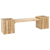 achetez OUTSUNNY Banc De Jardin Jardinière Double 2 En 1 Bois Sapin Naturel 5