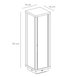 Lucide Born Et Potelet Extérieur En Glass Noir grande qualité 14