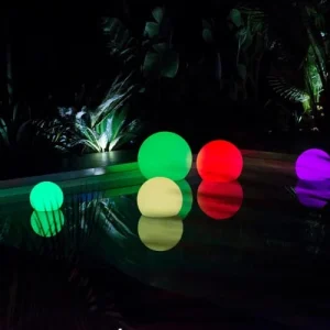 pas cher Lumisky Boule Lumineuse Sans Fil Flottante LED Polyéthylène Multicolore D30CM 12