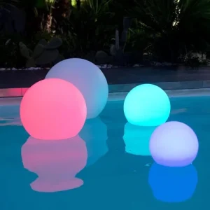 pas cher Lumisky Boule Lumineuse Sans Fil Flottante LED Polyéthylène Multicolore D30CM 14