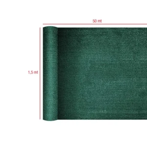 comparez les prix Mobili Rebecca Brise Vue Toile Extérieur 1,5×50 Mt En Polyéthylène Vert 9