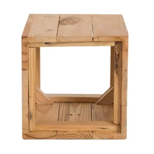 Livraison rapide Beliani Cache-pot D’extérieur En Bois Solide Bois Clair H24 11