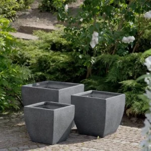 boutique en ligne france Beliani Cache-pot D’extérieur En Céramique Gris H44 10