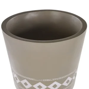 design à la mode Beliani Cache-pot D’extérieur En Matériaux Synthétiques Beige H63 12