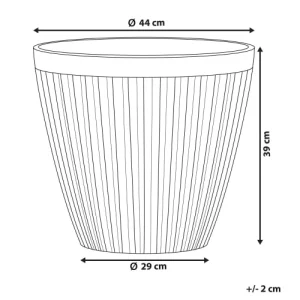 Beliani Cache-pot D’extérieur En Pierre Gris H39 prix le plus bas 18