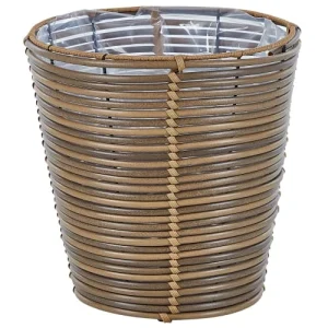 Beliani Cache-pot D’extérieur En Rotin Marron H25 32 en promotion 14