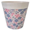 STC Cache Pot En Bambou Fleurs Roses Et Violettes H21cm magasin pour 8