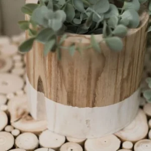 site en ligne TODAY Cache Pot En Bois Beige 7