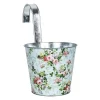 Pas Cher soldes France ESSCHERT DESIGN Cache Pot En Zinc à Suspendre Motif Roses 22