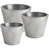 Couleurs variées Aubry Gaspard Cache Pot En Zinc Brossé (lot De 3) 20