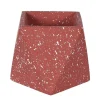 achetez pas cher Zago Cache-pot Hexagonal En Terrazzo Rouge Brique H9 20