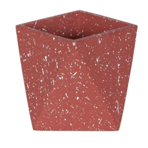 achetez pas cher Zago Cache-pot Hexagonal En Terrazzo Rouge Brique H9 13