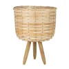 Maisons Du Monde Cache-pot Tressé En Bois De Paulownia Beige dernière tendance 7