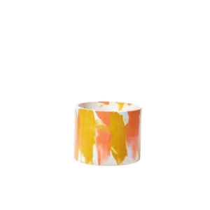 Junny Cache-pot Xxl Tie&dye En Béton Orange Et Jaune styles dernier cri 10