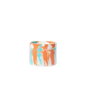 vente luxe pas cher Junny Cache-pot Xxl Tie&dye En Béton Orange Et Turquoise 10