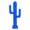 Authentic Original licence LP Design Cactus De Jardin 2 Branches 6 Feuilles Aluminium Bleu H 1,70m 13