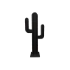 soldes luxe LP Design Cactus De Jardin 2 Branches 6 Feuilles Aluminium Noir H 1,20m 11