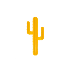 authentiques LP Design Cactus Mural En Aluminium Jaune H70cm 7