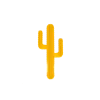 authentiques LP Design Cactus Mural En Aluminium Jaune H70cm 7