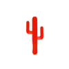 en ligne officielle LP Design Cactus Mural En Aluminium Rouge H70cm 7