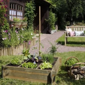 grande marque pas cher Jardipolys Carré Potager 9 Cases En Pin 9