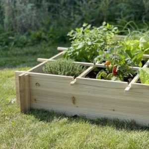 vente pas cher en ligne Alice’s Garden Carré Potager En Bois 115x115cm – Trèfle 16