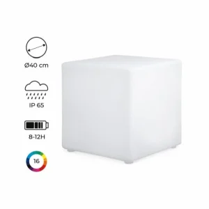 prix de gros Alice’s Garden Cube Décoratif Lumineux LED 40cm 16 Couleurs 12