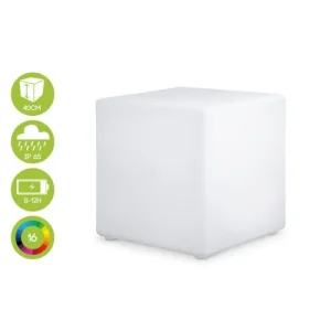 prix de gros Alice’s Garden Cube Décoratif Lumineux LED 40cm 16 Couleurs 14