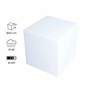 Alice’s Garden Cube Led 40cm – Cube Décoratif Lumineux, 40x40cm, Blanc Chaud a Prix Discount 10