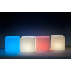 magasin pour Goodnight Light Cube LED Sans Fil Avec Télécommande H43cm 12