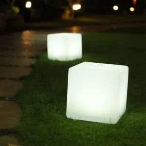 Lumisky Cube Solaire Lumineux Multicolore Plastique Blanc H30cm Retour Gratuit 8