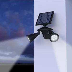 LUMI JARDIN Double Spot Solaire Avec Détecteur Plastique Noir 100LM acheter 11