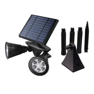 LUMI JARDIN Double Spot Solaire Avec Détecteur Plastique Noir 100LM acheter 15