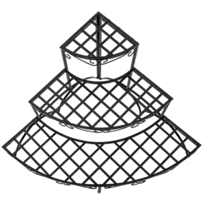 Tectake Etagère Pour Plantes Angle 3 Niveaux Noir à prix d'occasion 9