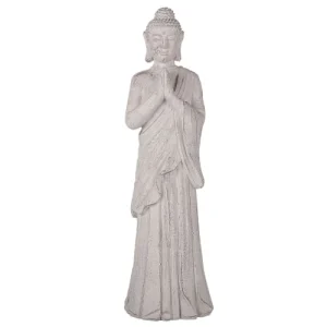 Beliani Figurine Décorative Bouddha 75 Cm Gris Livraison gratuite 12