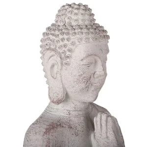 Beliani Figurine Décorative Bouddha 75 Cm Gris Livraison gratuite 16