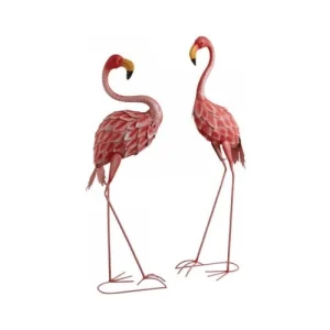 Prix très abordable Aubry Gaspard Flamant Rose En Métal Laqué (lot De 2) 12