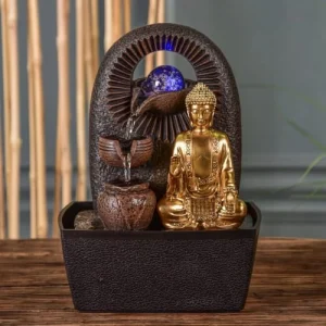 Réductions Zen’Light Fontaine D’intérieur Bouddha En Résine Avec éclairage Led – H25 Cm 10