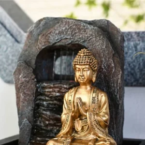 Zen’Light Fontaine D’intérieur Bouddha En Résine Avec éclairage Led – H25 Cm vente en ligne 16